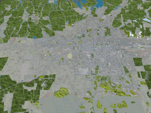 Bishkek city Kyrgyzstan 40km 3D Model