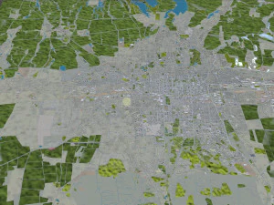 Bishkek city Kyrgyzstan 40km 3D Model
