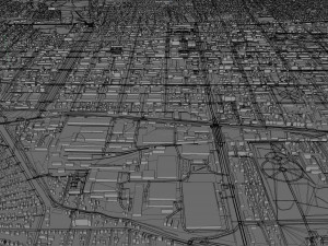 Bishkek city Kyrgyzstan 40km 3D Model