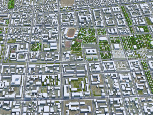 Bishkek city Kyrgyzstan 40km 3D Model
