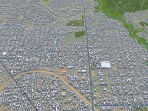 Bobo-Dioulasso city Burkina Faso 30km 3D Model
