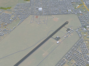 Bobo-Dioulasso city Burkina Faso 30km 3D Model