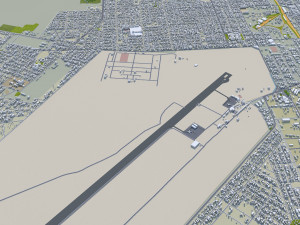 Bobo-Dioulasso city Burkina Faso 30km 3D Model
