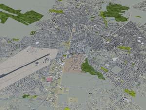 Bobo-Dioulasso city Burkina Faso 30km 3D Model
