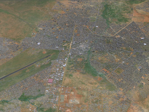 Bobo-Dioulasso city Burkina Faso 30km 3D Model