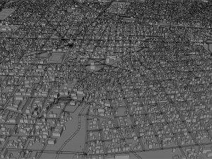 Bobo-Dioulasso city Burkina Faso 30km 3D Model