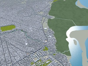 Brazzaville city Congo 20km 3D Модель
