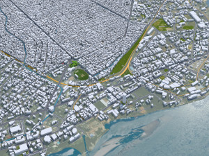 Brazzaville city Congo 20km 3D Модель