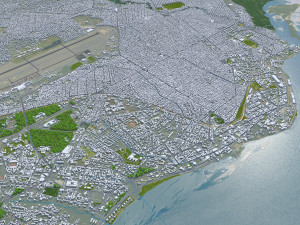 Brazzaville city Congo 20km 3D Модель