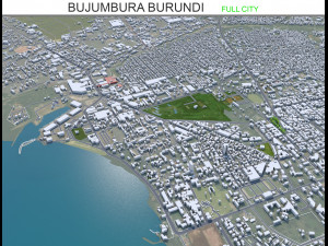 Bujumbura city Burundi 25km 3D Model