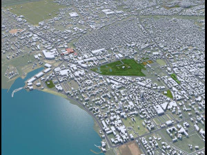 Bujumbura city Burundi 25km 3D Model