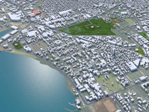 Bujumbura city Burundi 25km 3D Model