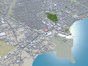 Bujumbura city Burundi 25km 3D Model