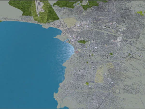 Bujumbura city Burundi 25km 3D Model