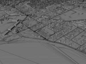 Bujumbura city Burundi 25km 3D Model