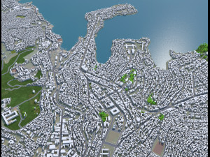 Bukavu city Democratic Congo 15km 3D Model