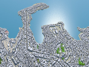 Bukavu city Democratic Congo 15km 3D Model