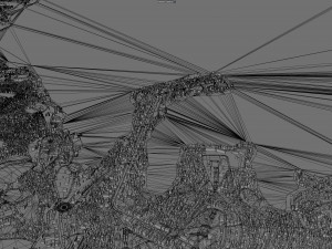 Bukavu city Democratic Congo 15km 3D Model