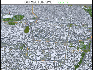 Bursa city Turkiye 40km Modello 3D