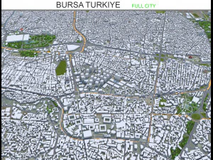 Cidade de Bursa Turquia 40 km Modelo 3D