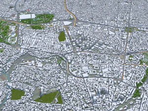 Bursa city Turkiye 40km 3D Model