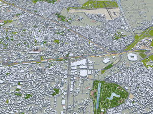 Bursa city Turkiye 40km Modello 3D