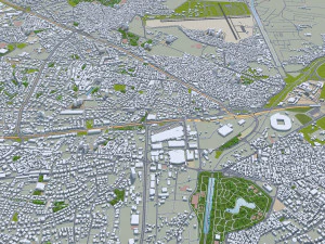 Bursa city Turkiye 40km 3D Model