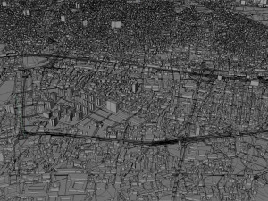 Bursa city Turkiye 40km 3D Model
