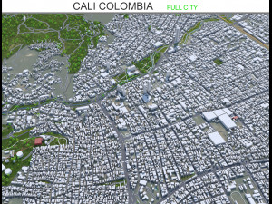 Cali city Colombia 30km Modelo 3D
