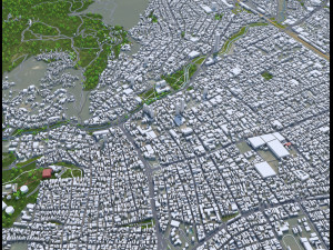 Cali city Colombia 30km Model 3D