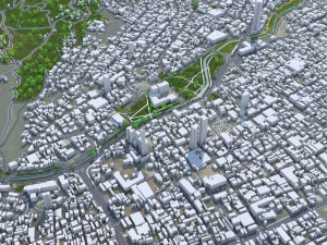 Cali city Colombia 30km Model 3D