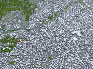 Cali city Colombia 30km 3D Model