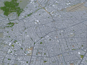 Cali city Colombia 30km Model 3D