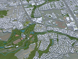 Cali city Colombia 30km Model 3D