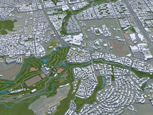 Cali city Colombia 30km 3D Model