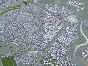 Cali city Colombia 30km Model 3D