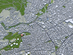 Cali city Colombia 30km Model 3D