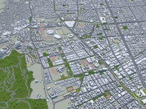 Cali city Colombia 30km Model 3D