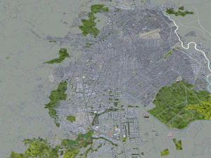 Cali city Colombia 30km 3D Model