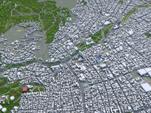 Cali city Colombia 30km Model 3D