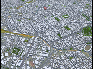Campinas city Brazil 25km 3D Model