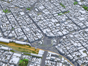 Campinas city Brazil 25km 3D Model
