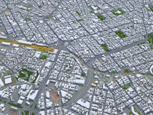 Campinas city Brazil 25km 3D Model