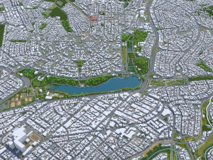 Campinas city Brazil 25km 3D Model