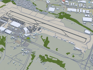 Campinas city Brazil 25km 3D Model