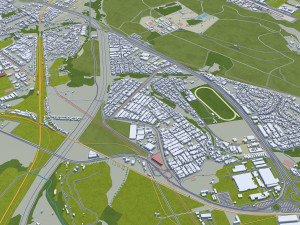 Campinas city Brazil 25km 3D Model