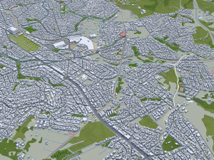 Campinas city Brazil 25km 3D Model