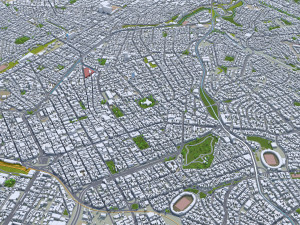 Campinas city Brazil 25km 3D Model