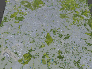 Campinas city Brazil 25km 3D Model