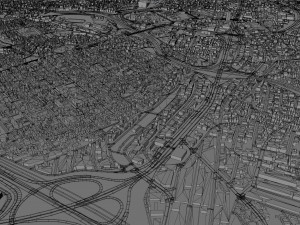 Campinas city Brazil 25km 3D Model